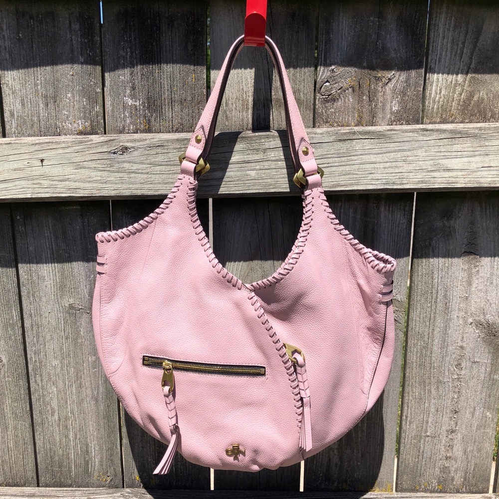 Oryany Pink Leather Handbag Hobo Purse